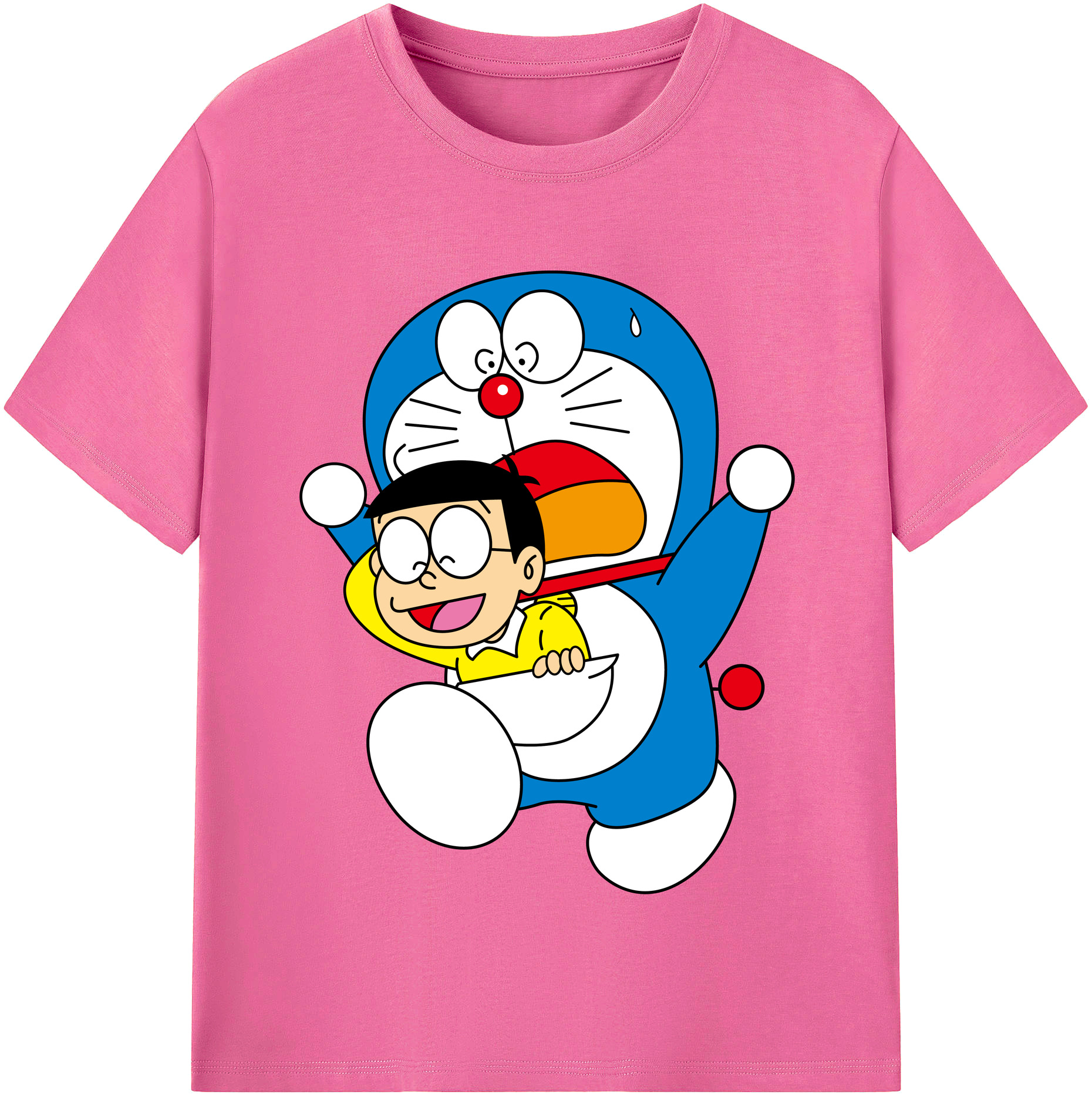 （画像用） ドラえもん Doraemon レディースカジュアルプリントTシャツ（綿100％）